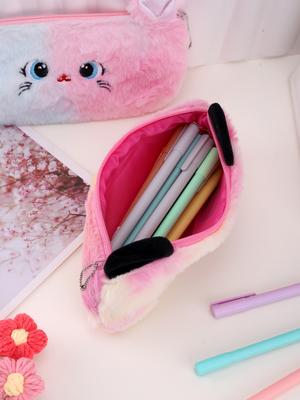 Panda Pencil Case Large Capacity Pencil Pouch Kawaii Stationery Zippered Pencilcase Trousse Novelty Gifts Portable Pencil Case