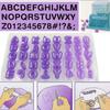 40Pcs/Set Alphabet Cake Molds Figure Plastic Letter Fondant Mold Cookie Decor