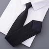 Stripes Men Necktie Floral Retro Cravat Classic Black Necktie  Boys
