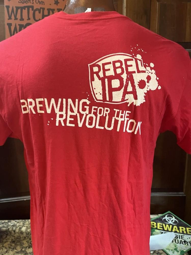 SAM ADAMS REBEL IPA RED Graphic T Shirt Brewing for the Revolution L Large Beer Unisex T-Shirt M