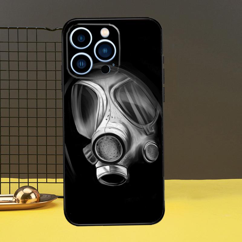 Gas Mask Phone Case For iPhone 13 12 14 11 16 15 Pro Max Plus Mini 7 8 X XR XS Max Cover
