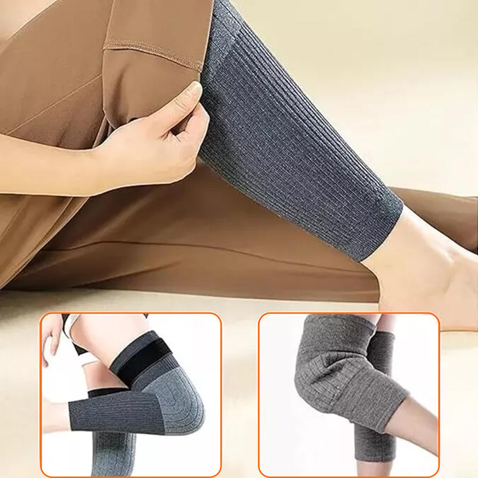 

Winter Thermal Knee Sleeves Oversize Fleece Lined Knee Brace Gift For A Birthday Christmas XL сірий колір