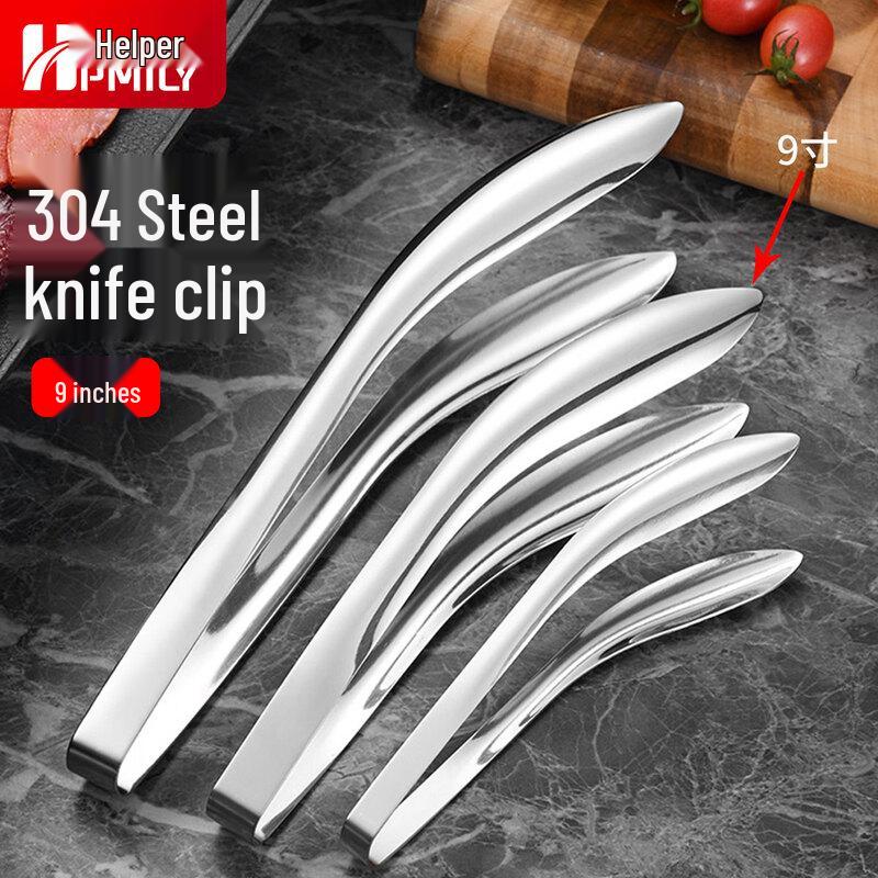 

HPMILY 304 Stainless Steel Knife-Style Food Tongs