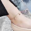 Korean Titanium Steel Anklet In Rose Gold: Versatile Fashion Accessory for Women