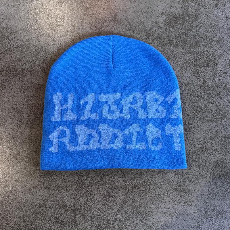 Acrylic Knit Hat For Men Women Fall Winter Warm Letter Pattern Beanie