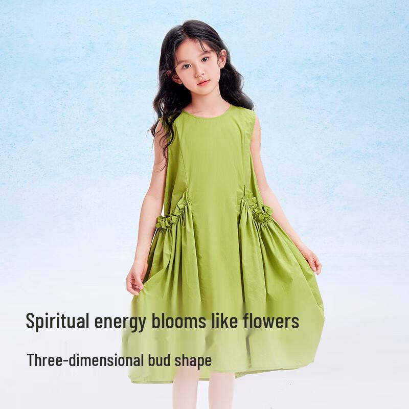 Летнее платье-трапеция без рукавов для девочек Balabala 120