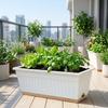 Balcony Boxes, Plant Pots, Rectangular, Lightweight, Portable Propagation Boxes with Drainage Hole