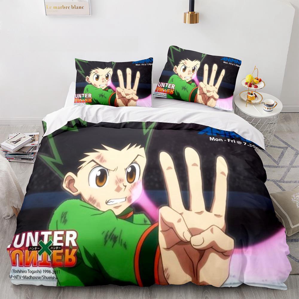 Nuevo Juego de Cama de Moda HUNTER×HUNTER Individual Twin Completo Queen King Size Juego de Cama Adulto Niño Dormitorio Fundas Nórdicas Juegos de Impresión 3D Anime