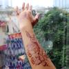 Lace Tattoo Sticker Vermilion Geometric Pattern Party Waterproof Henna Tattoo