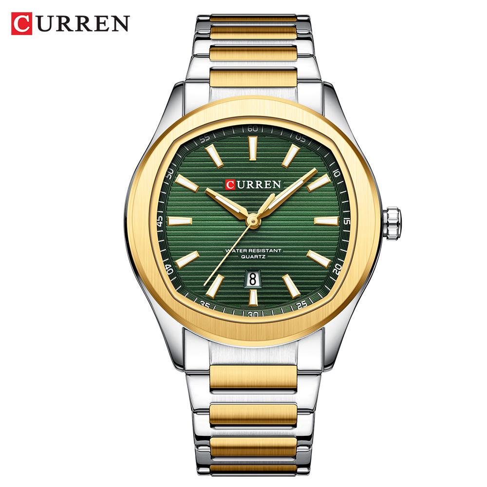 CURREN 8474 Waterproof Men s Quartz Watch with Calendar and Steel Band