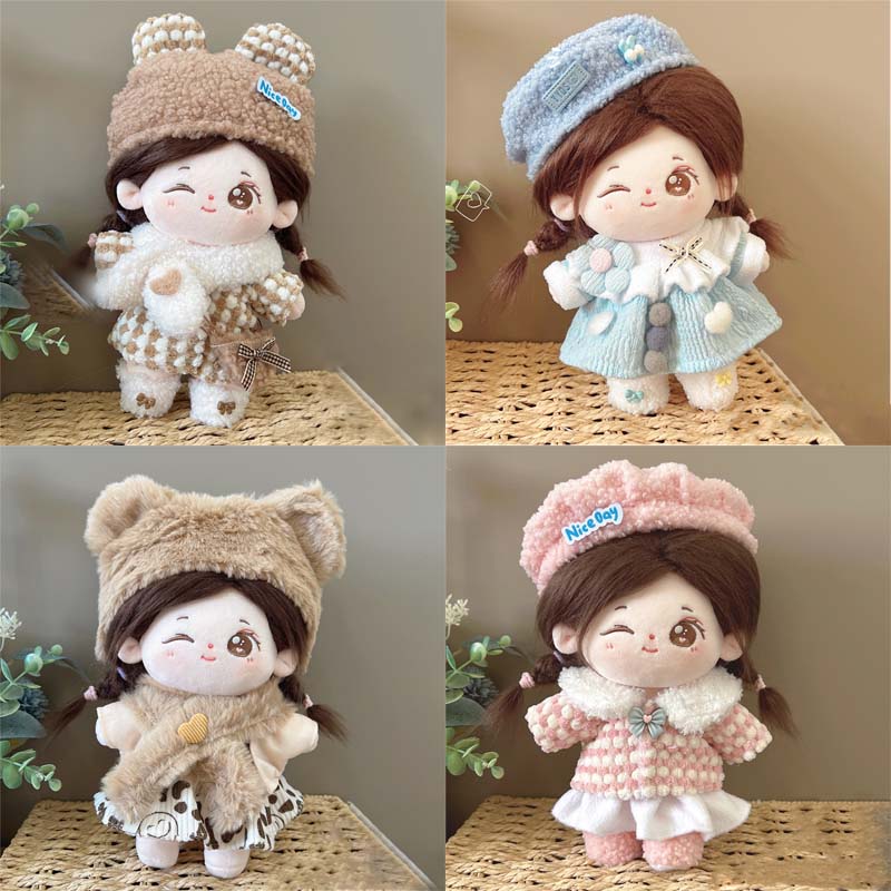 for 20cm Cotton Doll Plush Clothes Winter Outfit Lovely Doll Clothes Accessories for 20cm Plush Cotton Doll Dress UP DIY Toys