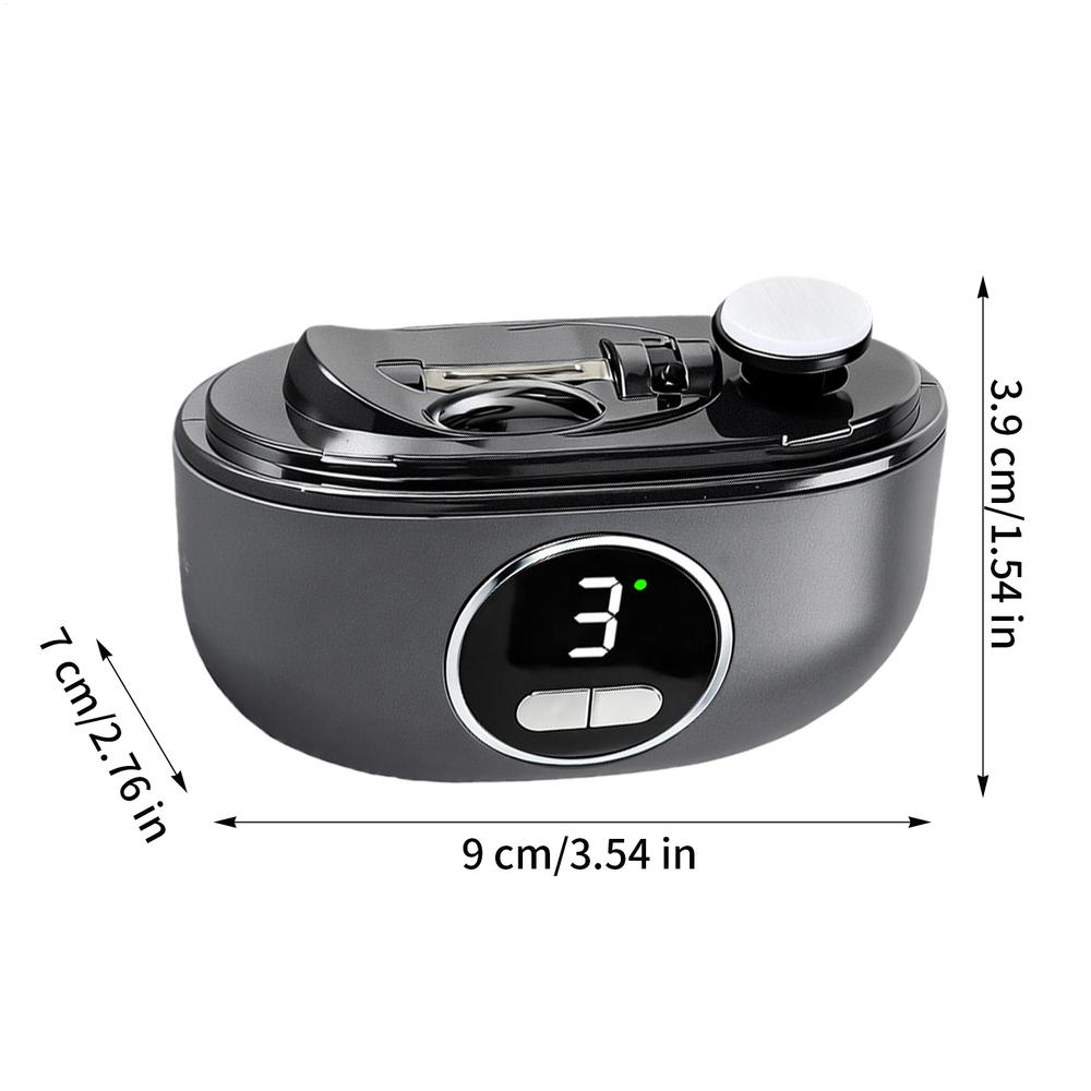 

USB Rechargeable Electric Nail Clipper Quiet LED Trimmer Electric Fingernail Clippers for Friends Students Adults Men Women Home темно-серого