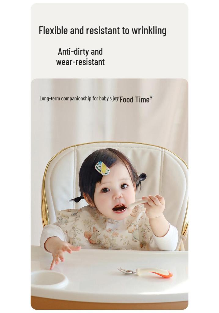 Waterproof Sleeveless Baby Feeding Bib - Lace, Stain-Proof Coverall for Infants & Toddlers