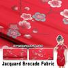 100x75cm Chinesischer Stil Jacquard Brokatstoff Pflaume bedrucktes Tuch für DIY Nähen Mongolische Robe Antikes Bühnenkostüm