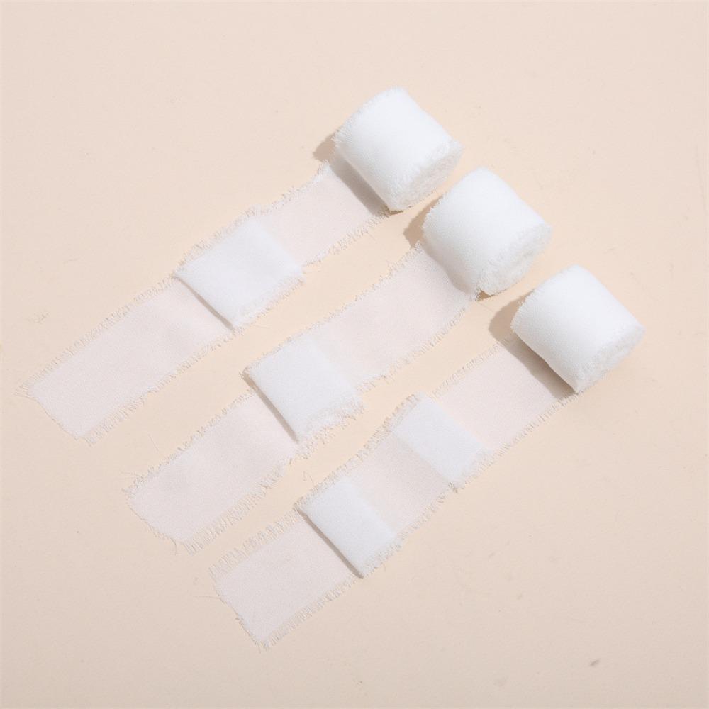 3 Rolls 5m Fringe Chiffon Silk Ribbon Handmade Hairy Chiffon Ribbon Chiffon Ribbon  Bridal Bouquets