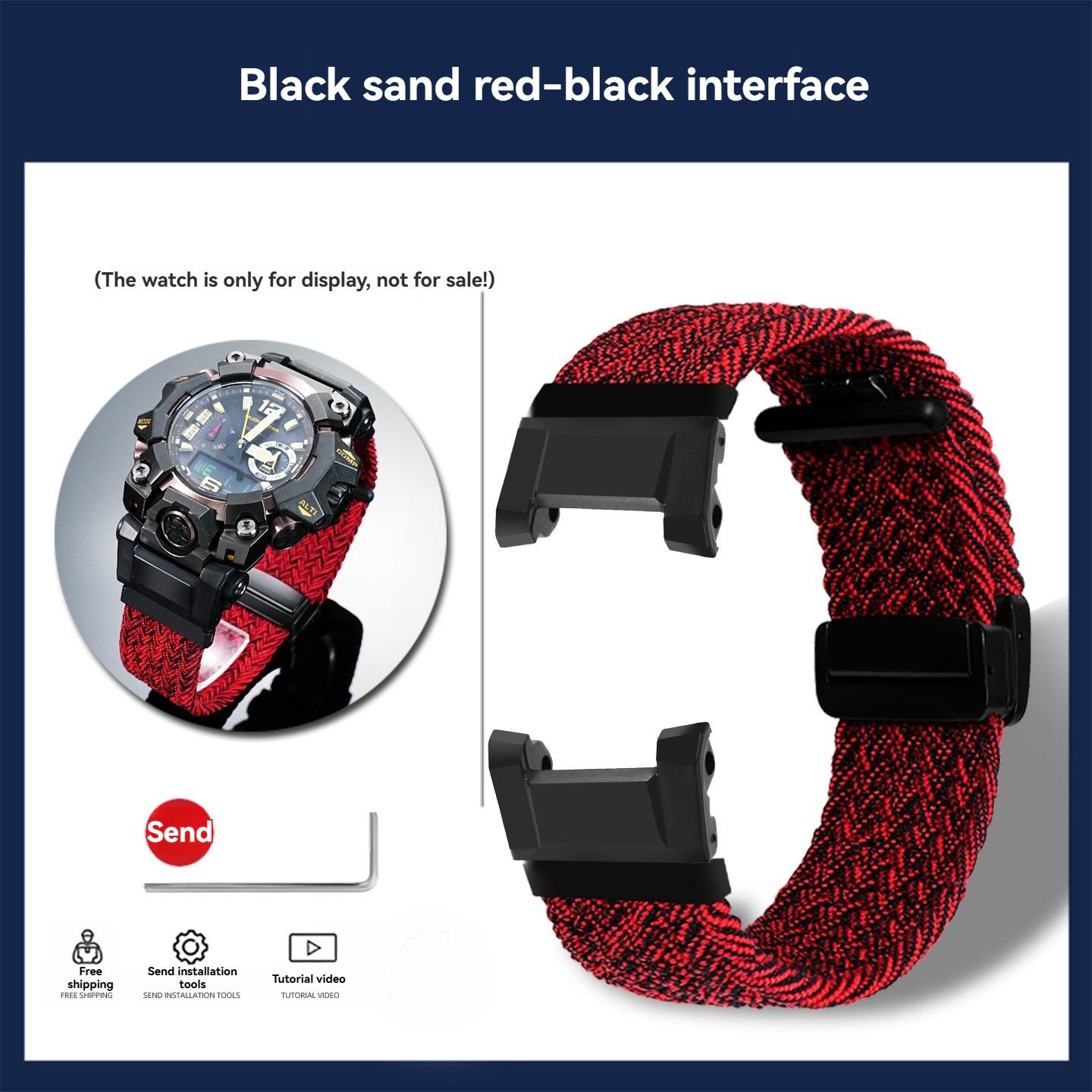 

GWG-B1000 Elasticity nylon Strap For Casio G-SHOCK 5713 Big Mud King Third Generation GWG-B1000-1A4 modified fabric Watchband For GWG-B1000