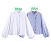 European Style 2026 Spring Stand Collar Long-Sleeve Layered Poplin Shirt
