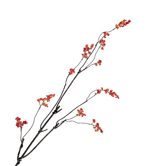 Artificial Holly Berries Long-Lasting Maintenance-Free Realistic Holly Berry Branches Bright Red Festive Home Decor