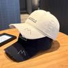 Baseball cap Broken brim Embroidery Letter Hat Female Peaked Cap Male Face Small Spring and Autumn Wide Brim