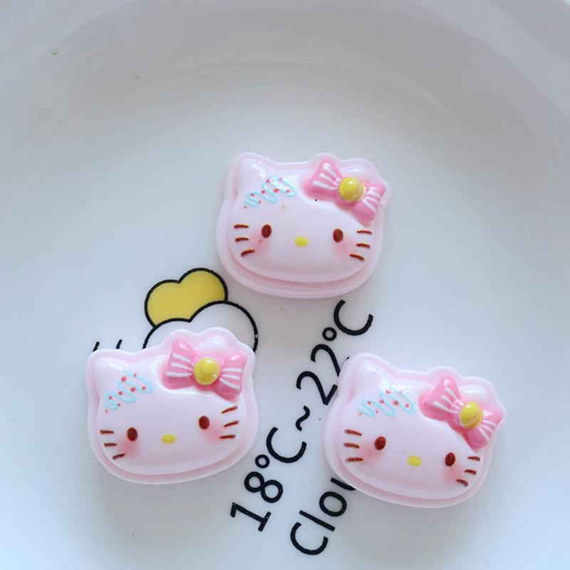 10Pcs Kawai Bright Surface Sandwich Biscuit Animal Series Resin Flat Back Scrapbook Figurine Diy Bow Decor Accessories Crafts A9