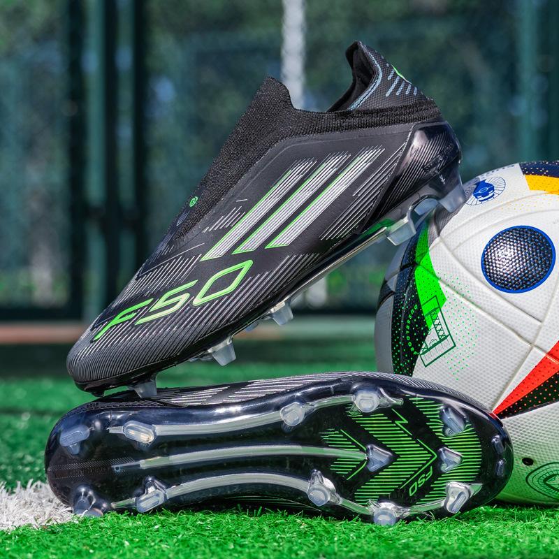 Popular F50 Seamless Fly-Woven Football Shoes Men'S Low-Top Youth Long Nails Broken Nails Lawn Training Football Shoes