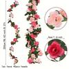 3pcs 2.5M Rose Artificial Flowers Christmas Garland for Wedding Home Room Decoration Spring Autumn Garden DIY Fake Plants Vine