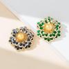 Luxury Gold Zircon Flower Brooch: High-End Fashion, Versatile Corsage Pin