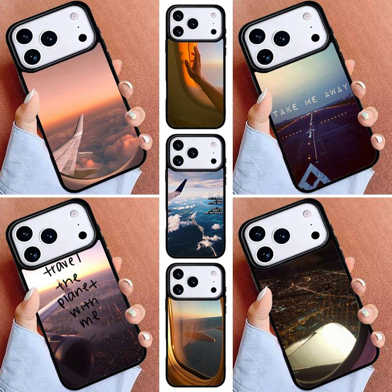 Flugreise Handyhülle für iPhone 16e 15 14 13 12 17 Pro Max Plus Air 17pro Hülle Coque