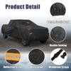 ACROPIX Pickup Truck Car Cover for Toyota Tacoma Double Cab with Feet 1 Piece 4-Door 6.1 Bed, Black,