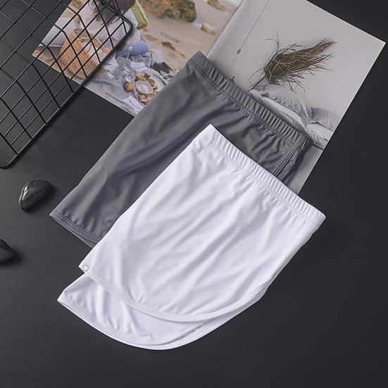 Men Panties Removeable Closure Solid Color Close Fit Low Waist Stretch Ice Silk