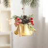 Wrought Iron Christmas Bell Light Wall Hanging Door Hanging Red Fruit Christmas Tree Hanging Decoration Ornaments