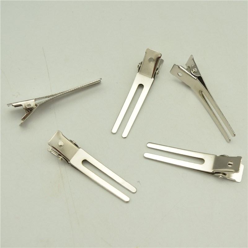500pcs/bag 45mm Double Prong Alligator Hair Clips Flat Metal Boutique Hairpins With No Teeth for DIY Hair Styling Accessory