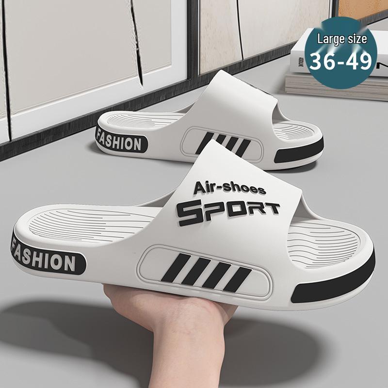 2025 New Style Plus Size Men's Outdoor Sport Slippers - Wear-Resistant, Non-Slip, Thick Sole for Home or Summer Use.