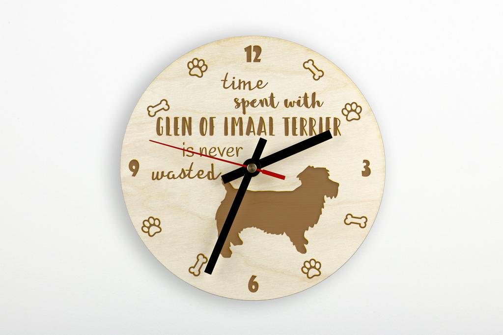 Glen of Imaal Terrier, Irish Glen of Imaal Terrier - clock with dog, wooden clock with engraving, personalised clock by Art-Dog
