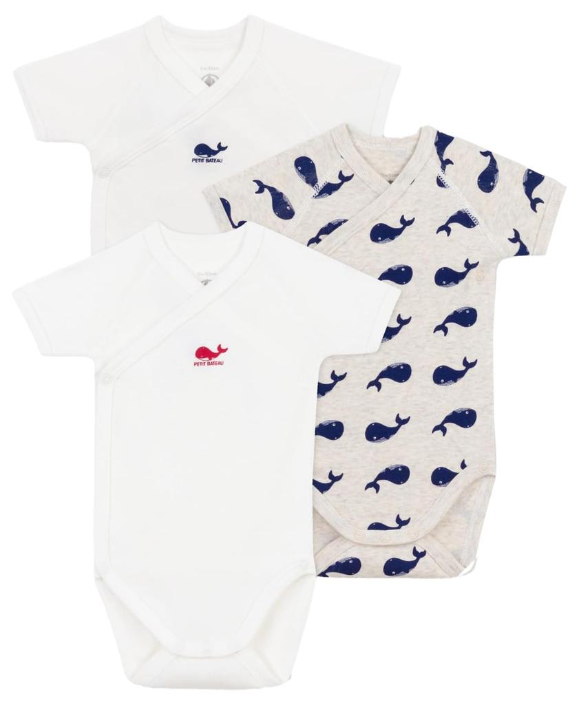 Short Sleeve Matching Body Set of 3 A0CD1 Multicolor 1 12 Months 74cm [Petit Bateau]