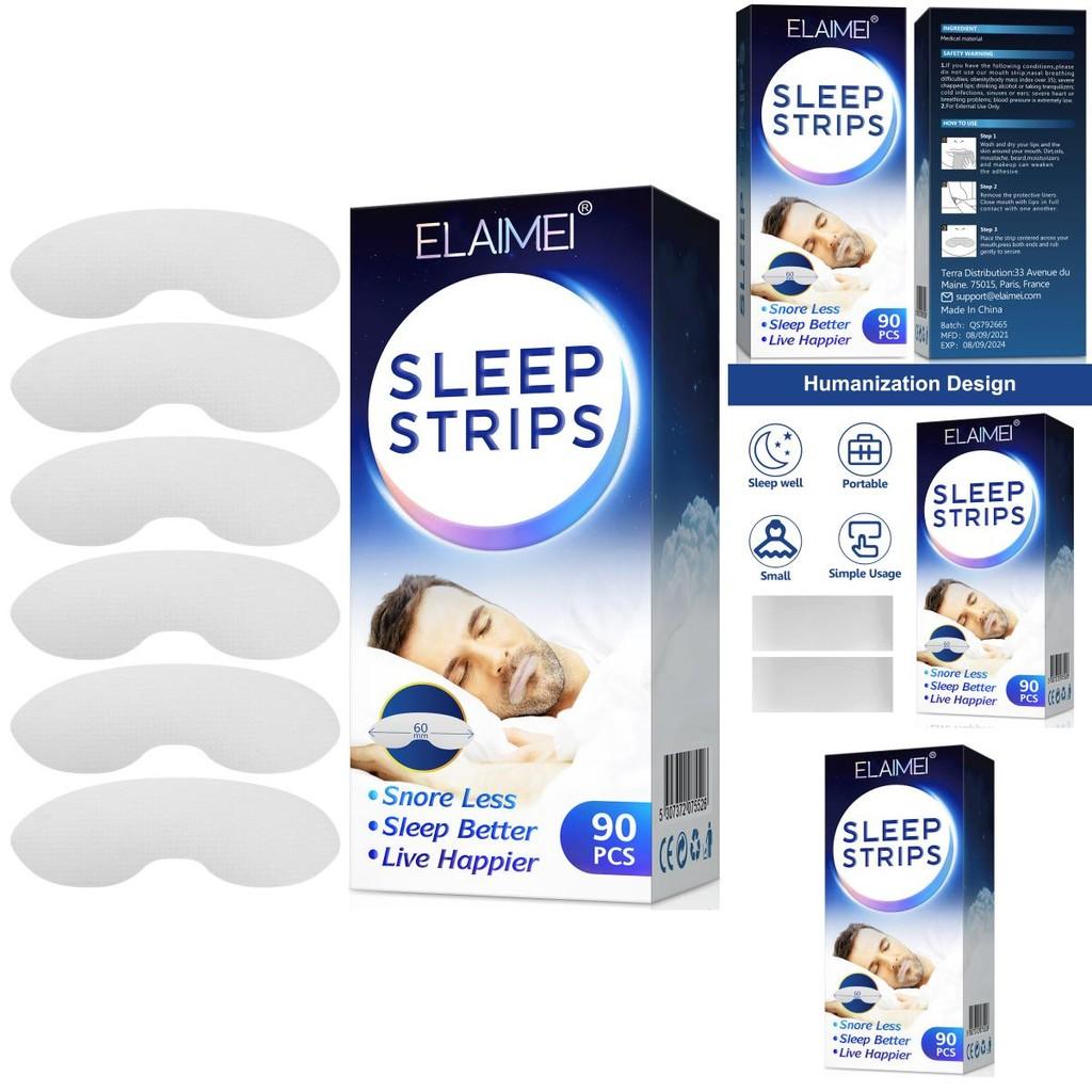 Elimei Sleep Tape Antisnoring Closure Patch With Breathable Material For Restful Sleep