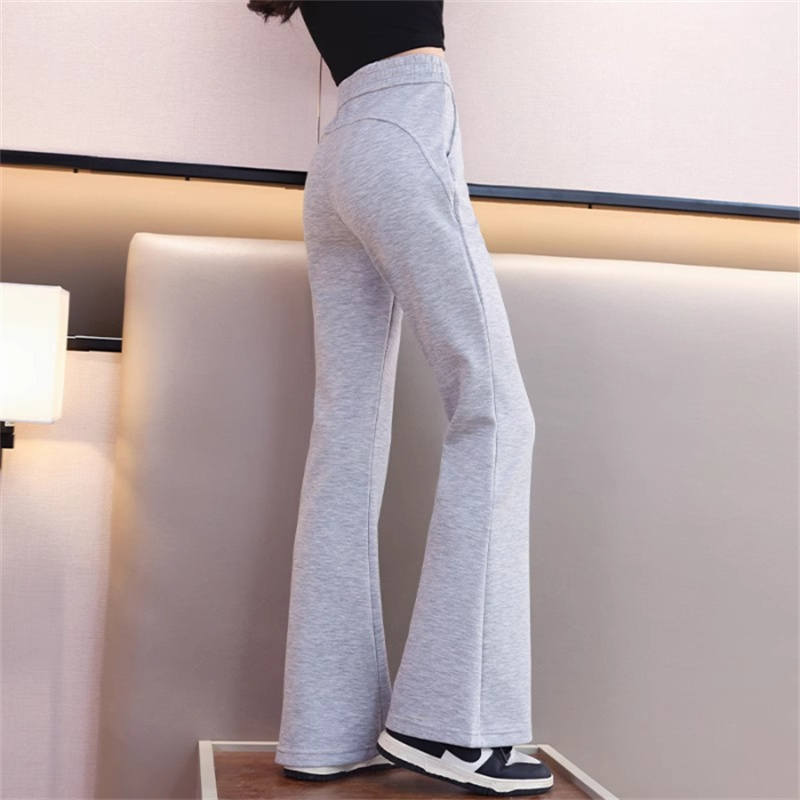 Girls' Spring/Autumn Slim-fit Long Pants, Medium-sized Children's Simple Slightly Flared Sports Pants