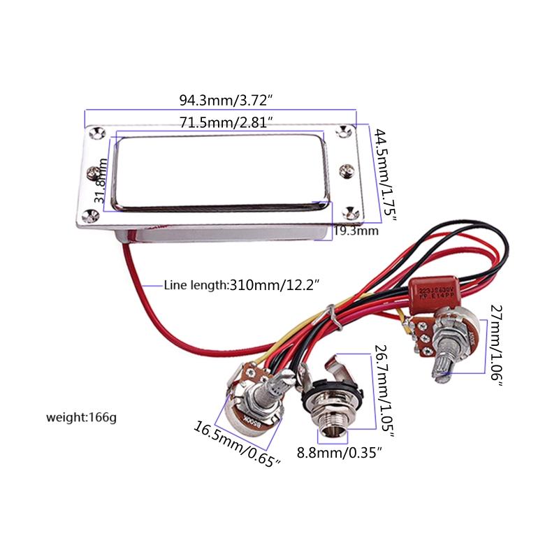 Double Coil Pickup Pre-Wired Electric Guitar Pickup Set Electric Guitar Humbuckers Pickups With Volume And Tone