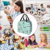 Yoga Pandas Insulated Lunch Bag Reusable Cooler Tote with Zipper Use for Women Kids Camping Hiking Picnic Beach Travel Work