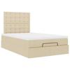 Ottoman Bed Frame with Mattress, Cream, 120X190 Cm, Fabric