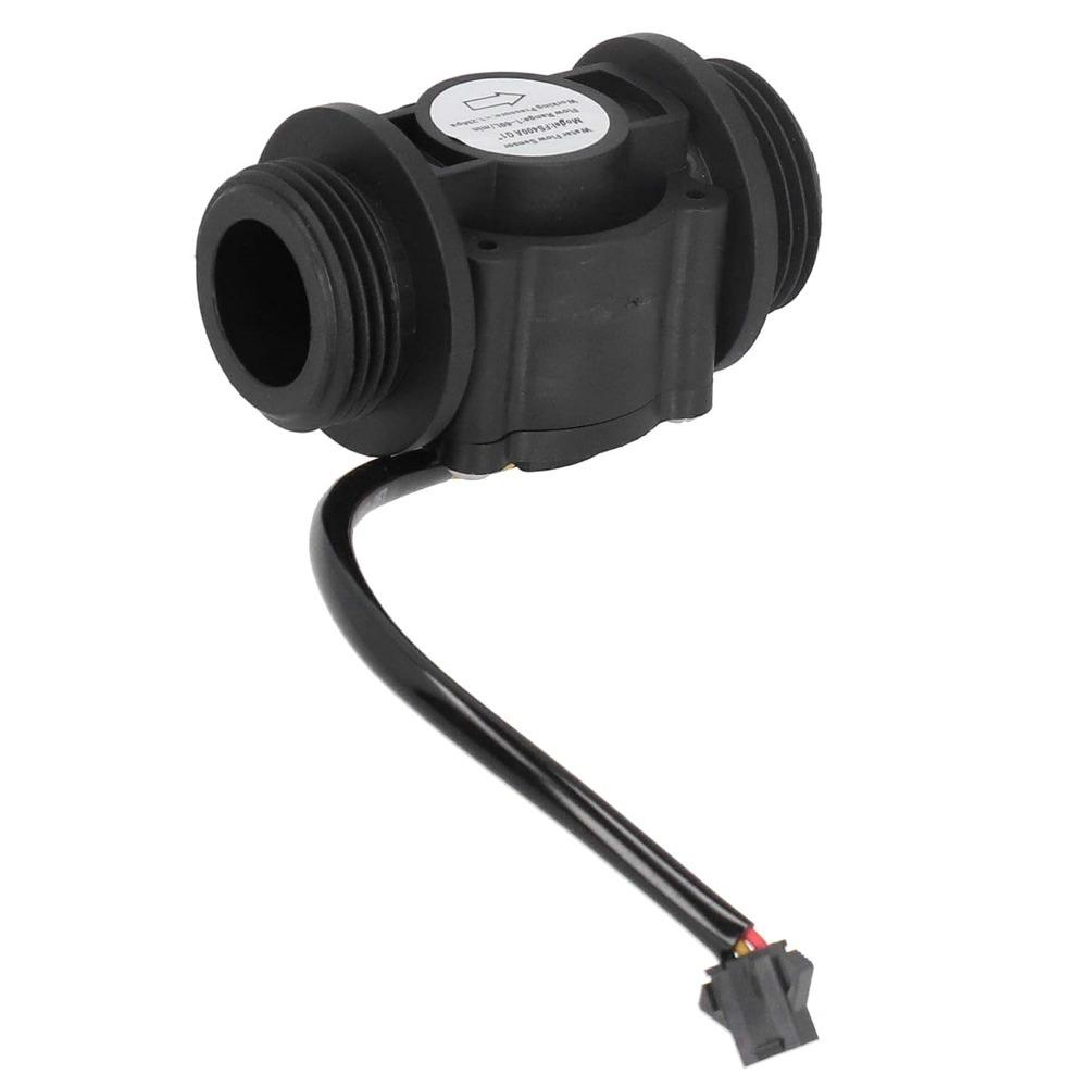 Black Hall Flowmeter Plastic Flow Meter Sensor Flow Measuring Device Water Heater Equipment