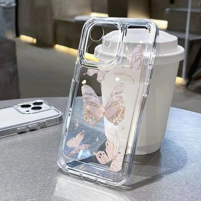 Cute Butterfly Clear Phone Case For iPhone 11 Case iPhone 15 14 Pro 12 13 Pro Max X XR XS 7 8 15 Plus Shockproof Soft Back Cover