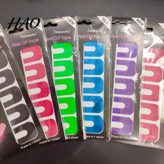 U-shape Nail Peel Off Tape Spill Proof Manicure Disposable Accessories Polish Protector for Women U-Shape