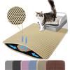 Tappetino Lettiera Gatto Doppio Strato Animali Domestici Antiscivolo Grande Tappetino Filtrante Lettiera Animali Domestici Resistente all'Usura Impermeabile Antiscivolo Tappetino Lettiera Gatto