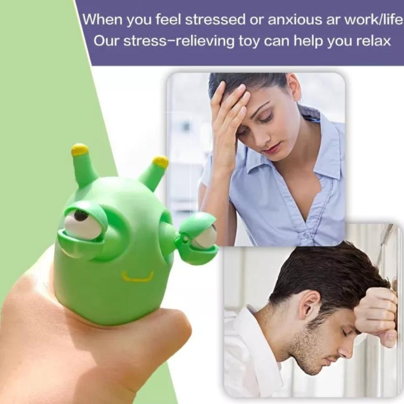 Squeeze Toys Cartoon Big-Eyed Vegetable Worm Squeeze Toys For Anxiety Lovely Animal Squeeze Toy Anti-Pressure Toys Stress Balls