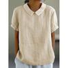 Loose Collar Short Sleeve Shirt for Women Loose Lapel Short sleeve Shirt Women