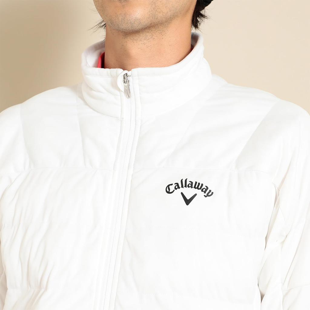 Callaway Padded Blouson Stretchy and Golf Outerwear C23215104 M Men's Water-Repellent Full-Zip (Star Stretch Windproof) / / 1030_White