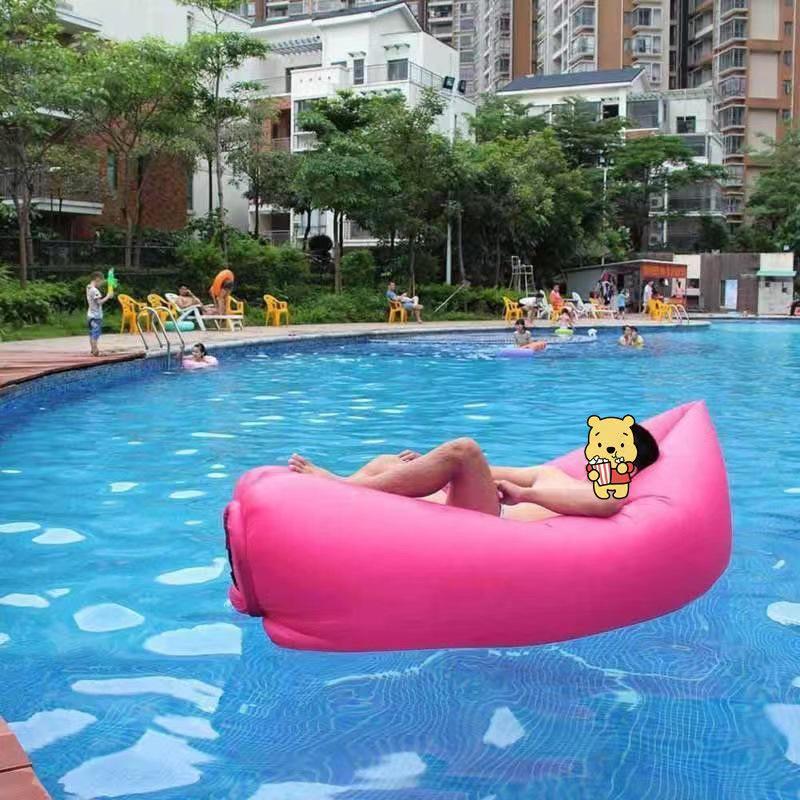 Portable Inflatable Sofa: Creative Outdoor Beach Sleeping Bag & Foldable Air Bed