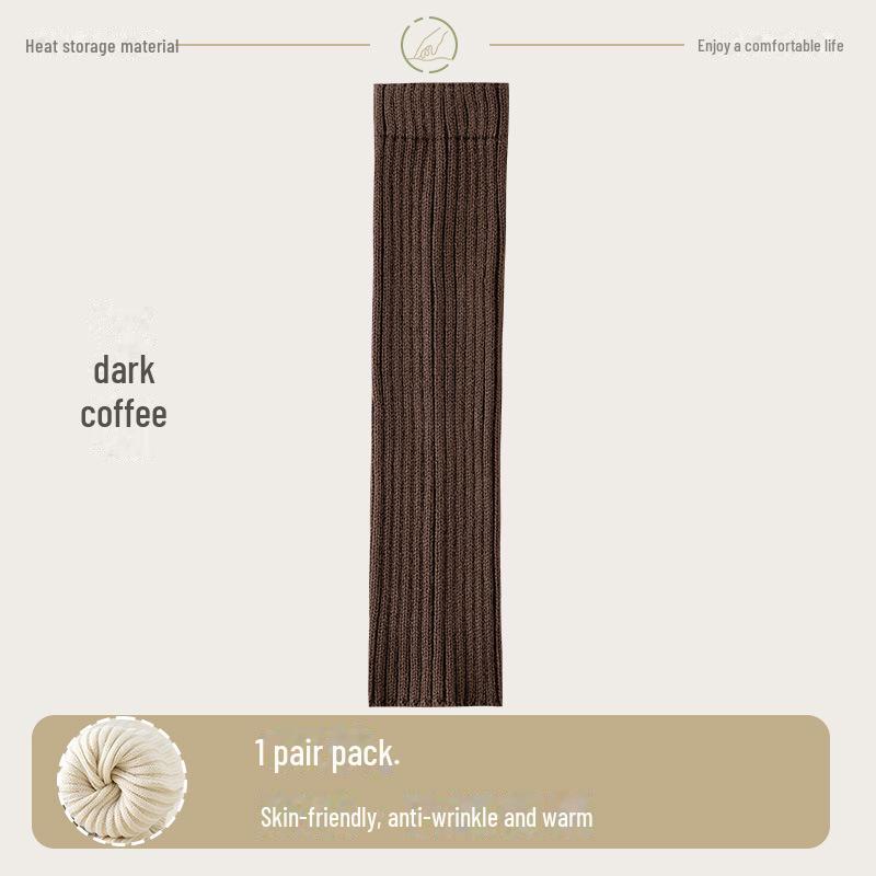 Damskie dzianinowe legginsy za kolano w szare paski, skarpetki na wiosnę i jesień