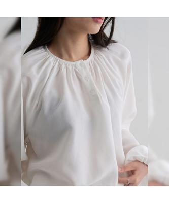 Round Neck Blouse White